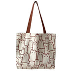 Sac cabas Chats — Tote bag en toile épaisse, grande capacité