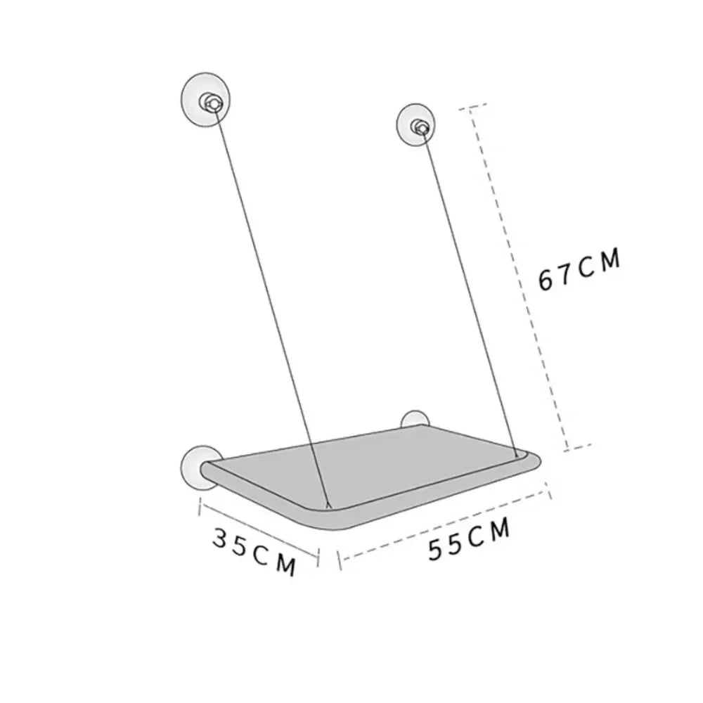 Hamac de fenêtre pour chat — ventouses, jusqu'à 20 kg