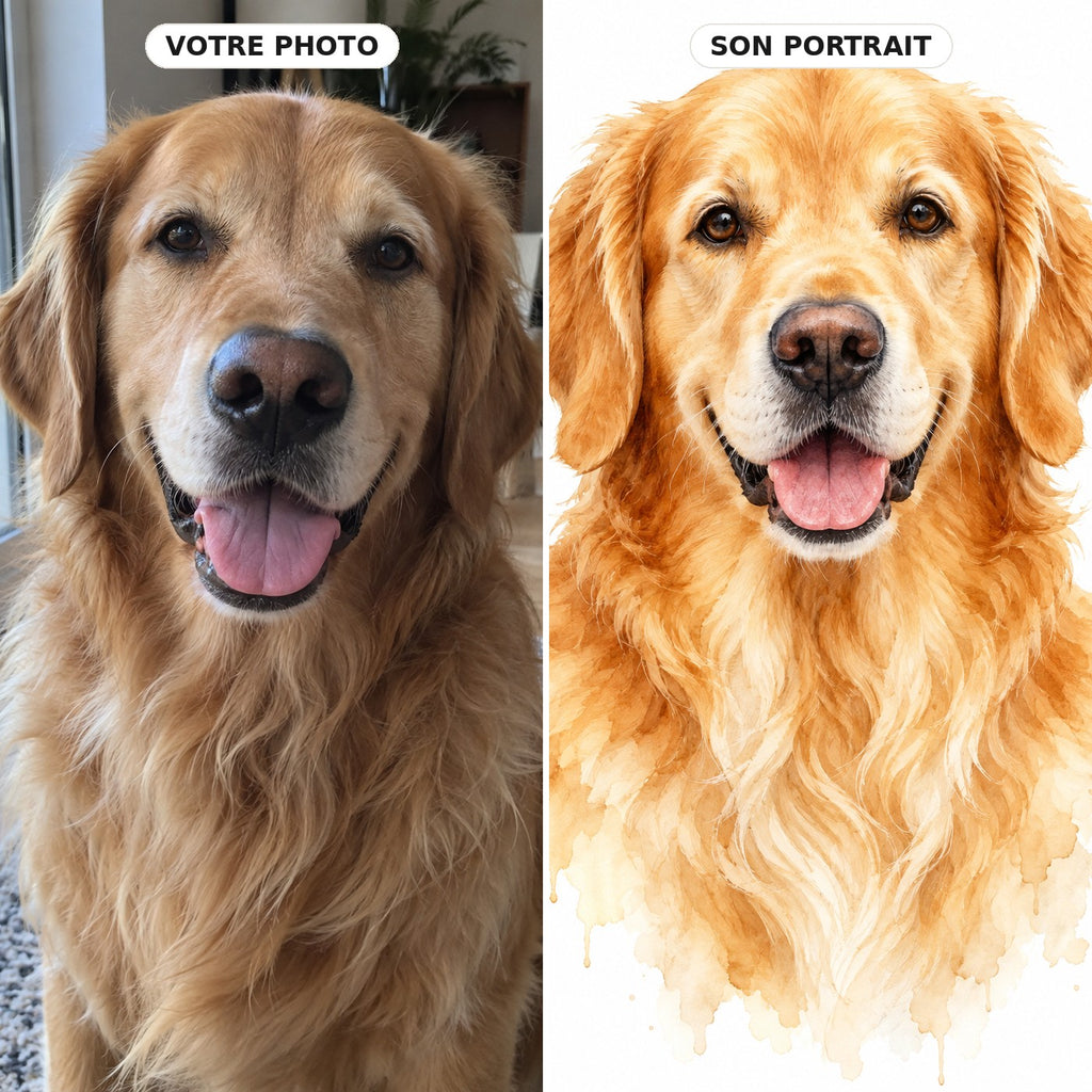 L'Aquarelle — portrait de votre animal