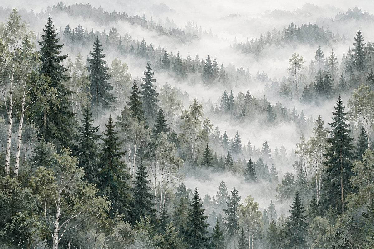 La Forêt brumeuse — la fresque en entier
