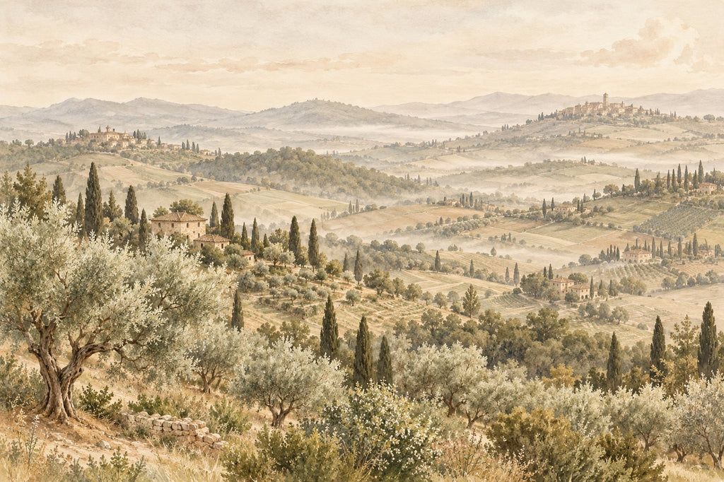 La Toscane — la fresque en entier